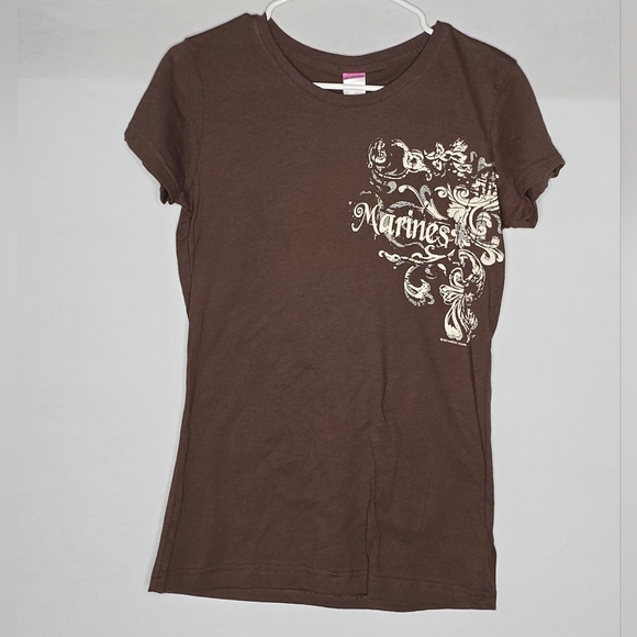 Tops - Marine Corp Womens Brown Tshirt Size XL
